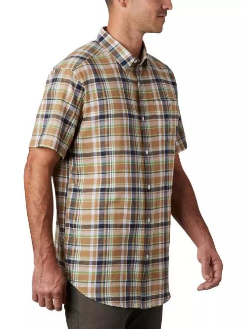 Columbia Under Exposure YD Short Sleeve Shirt férfi rövid ujjú ing zöld színben 4