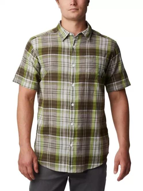 Columbia Under Exposure YD Short Sleeve Shirt férfi rövid ujjú ing zöld színben 2