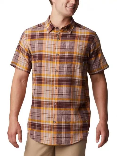 Columbia Under Exposure YD Short Sleeve Shirt férfi rövid ujjú ing piros színben 2