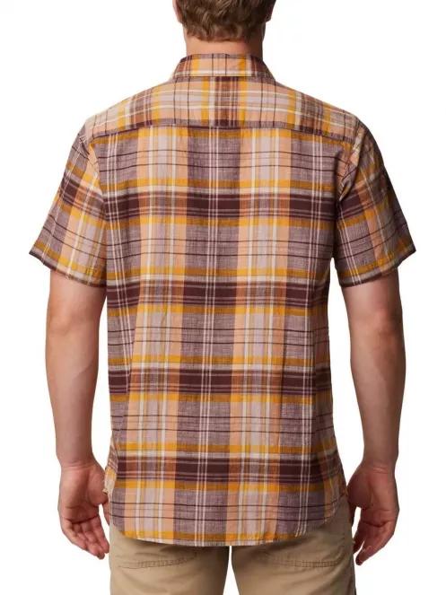 Columbia Under Exposure YD Short Sleeve Shirt férfi rövid ujjú ing piros színben 4