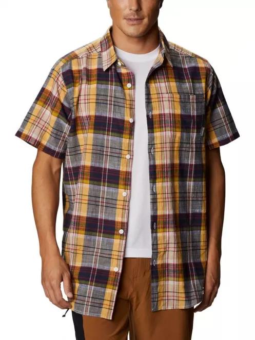 Columbia Under Exposure YD Short Sleeve Shirt férfi rövid ujjú ing sárga színben 2