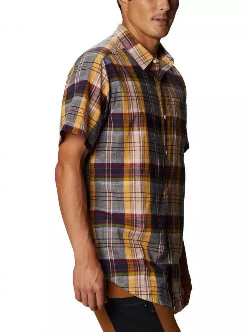 Columbia Under Exposure YD Short Sleeve Shirt férfi rövid ujjú ing sárga színben 3