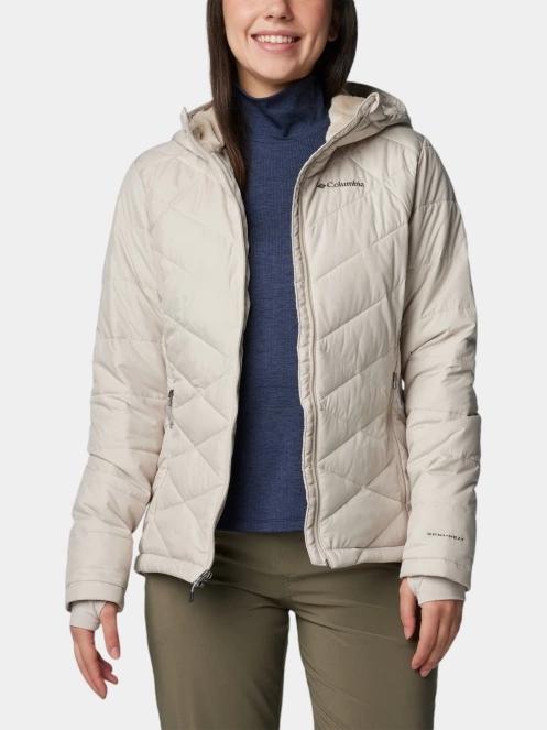 Columbia Heavenly Hooded Jacket női steppelt átmeneti kabát homok színben 5