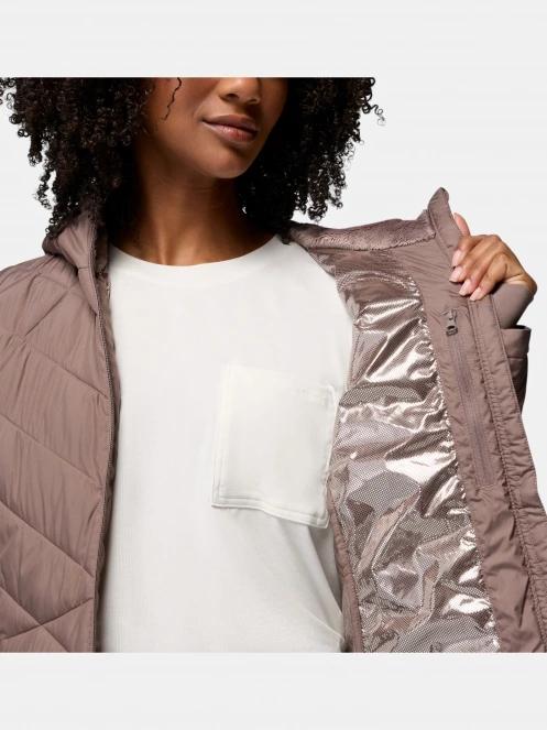 Columbia Heavenly Hooded Jacket női átmeneti kabát barna színben 7