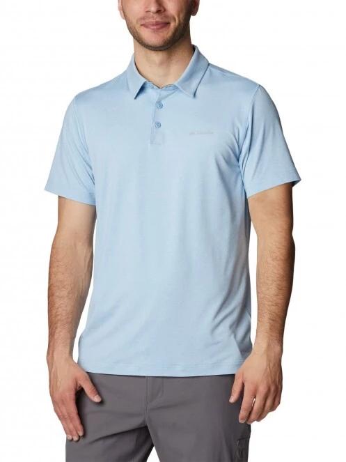Columbia Tech Trail Polo férfi galléros póló kék színben 2