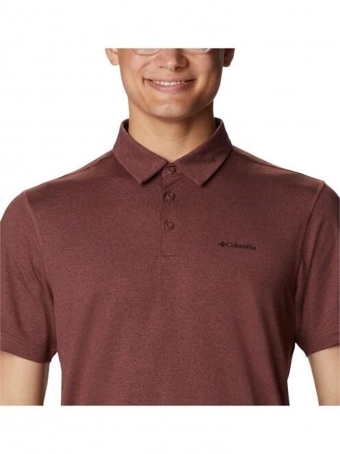Columbia Tech Trail Polo férfi galléros póló piros színben 5