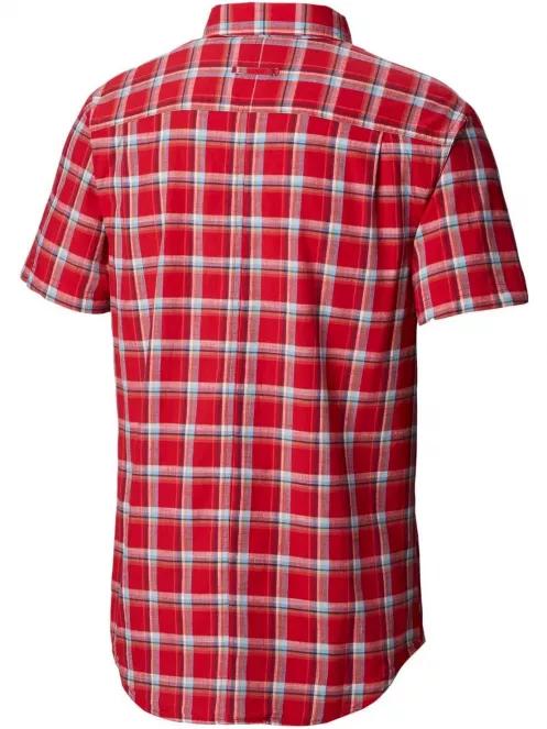 Columbia Leadville Ridge YD Short Sleeve Shirt férfi rövid ujjú ing piros színben 3