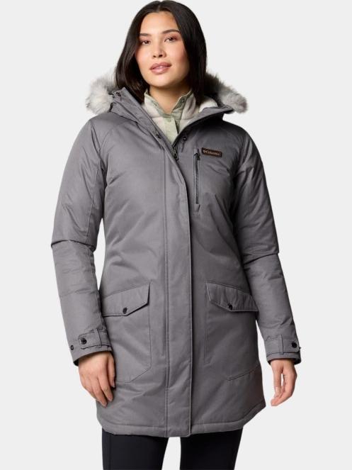 Columbia Suttle Mountain Long Insulated Jacket női télikabát szürke színben 2