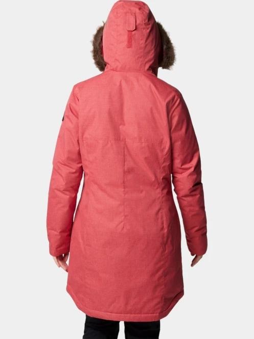 Columbia Suttle Mountain Long Insulated Jacket női télikabát piros színben 4