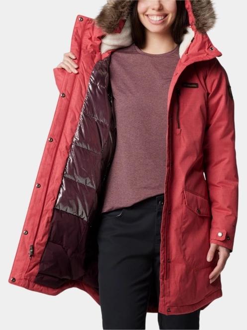 Columbia Suttle Mountain Long Insulated Jacket női télikabát piros színben 6