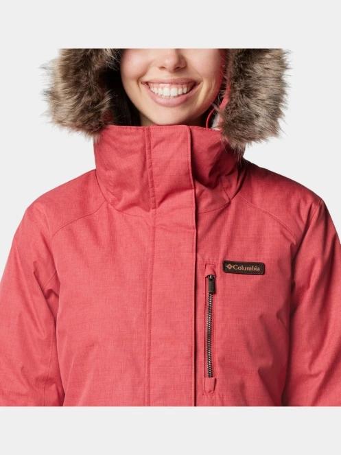 Columbia Suttle Mountain Long Insulated Jacket női télikabát piros színben 7