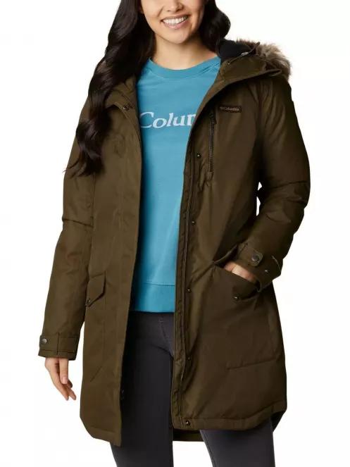 Columbia Suttle Mountain Long Insulated Jacket női télikabát zöld színben 6