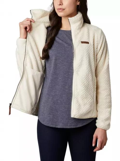 Columbia Fire Side II Sherpa FZ női polár pulóver homok színben 5