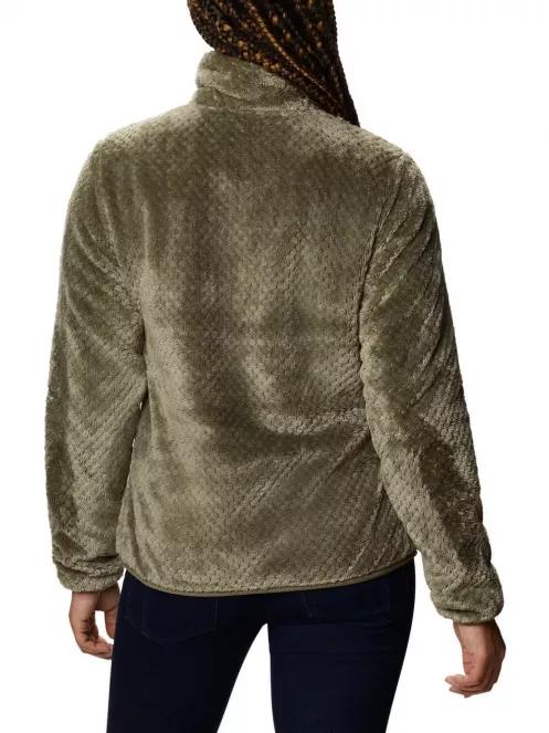 Columbia Fire Side II Sherpa FZ női polár pulóver zöld színben 3