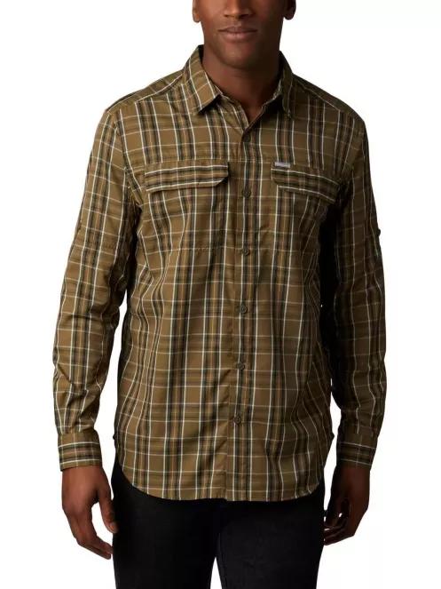Columbia Silver Ridge 2.0 Plaid L/S Shirt férfi túraing zöld színben 2