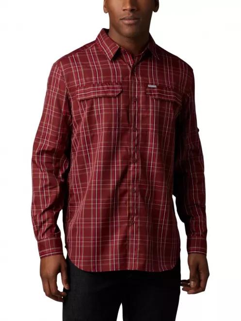 Columbia Silver Ridge 2.0 Plaid L/S Shirt férfi túraing piros színben 2