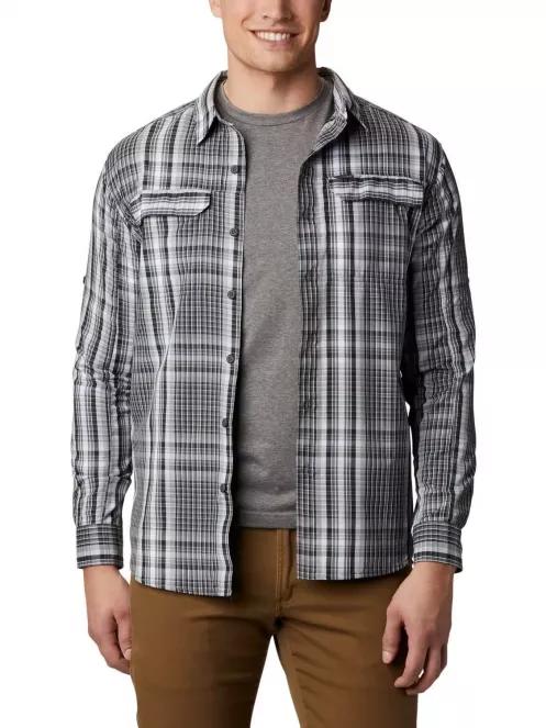 Columbia Silver Ridge 2.0 Plaid L/S Shirt férfi túraing szürke színben 2