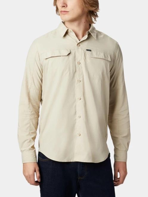 Columbia Silver Ridge2.0 Long Sleeve Shirt férfi hosszú ujjú ing homok színben 2