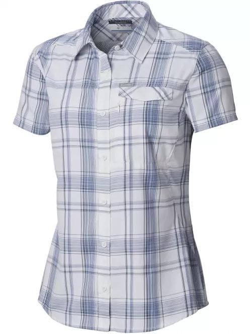 Columbia Silver Ridge 2.0 Plaid Short Sleeve női túraing fehér színben 2
