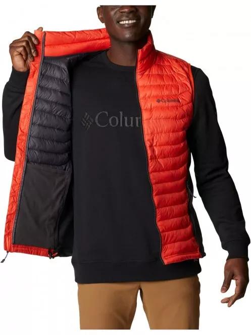 Columbia Powder Pass Vest férfi mellény narancssárga színben 4