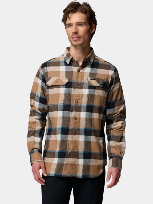 Columbia Flare Gun Stretch Flannel férfi hosszú ujjú ing barna színben 6