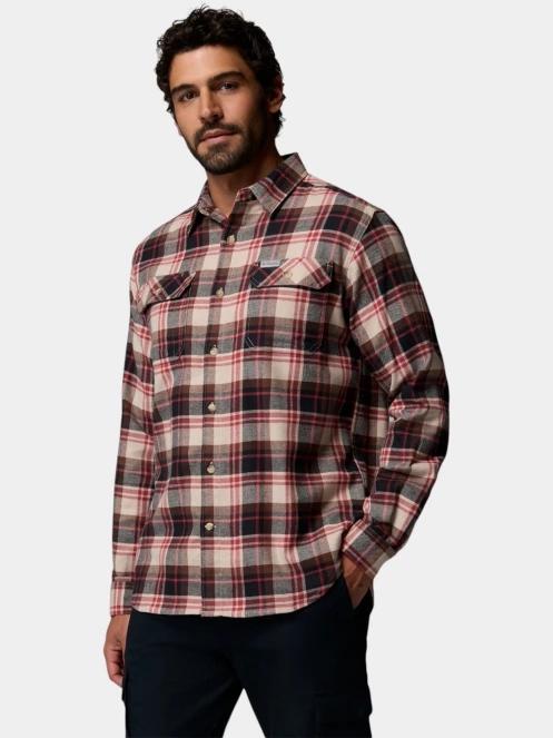 Columbia Flare Gun Stretch Flannel férfi hosszú ujjú ing bordó színben 3