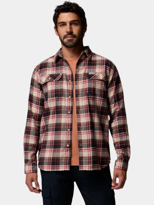 Columbia Flare Gun Stretch Flannel férfi hosszú ujjú ing bordó színben 6
