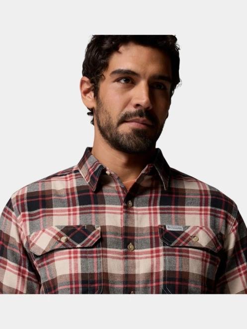 Columbia Flare Gun Stretch Flannel férfi hosszú ujjú ing bordó színben 7