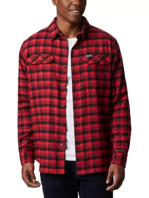 Columbia Flare Gun Stretch Flannel férfi hosszú ujjú ing piros színben 2