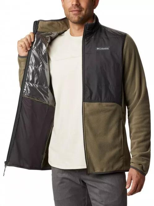 Columbia Basin Butte Fleece Full Zip férfi utcai kabát zöld színben 2