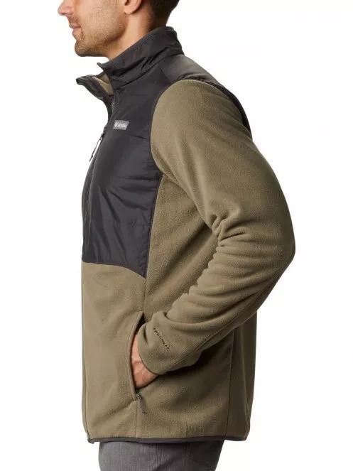 Columbia Basin Butte Fleece Full Zip férfi utcai kabát zöld színben 3