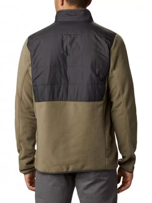 Columbia Basin Butte Fleece Full Zip férfi utcai kabát zöld színben 4