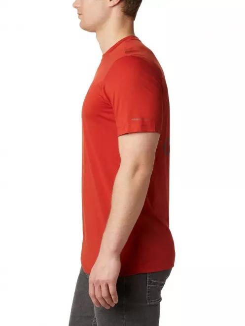 Columbia Maxtrail SS Logo Tee férfi rövid ujjú sport póló piros színben 4