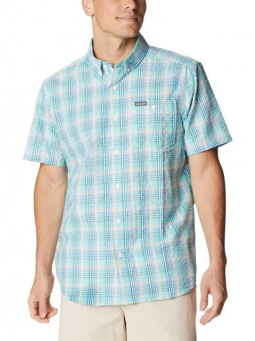 Columbia Brentyn Trail II SS Shirt férfi rövid ujjú ing kék színben 2