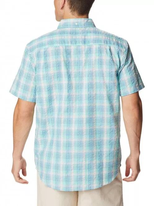 Columbia Brentyn Trail II SS Shirt férfi rövid ujjú ing kék színben 3