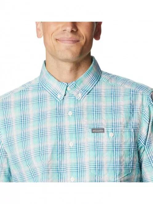 Columbia Brentyn Trail II SS Shirt férfi rövid ujjú ing kék színben 5