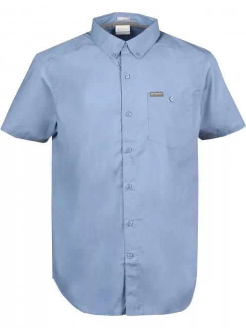 Columbia Brentyn Trail II SS Shirt férfi rövid ujjú ing kék színben 2