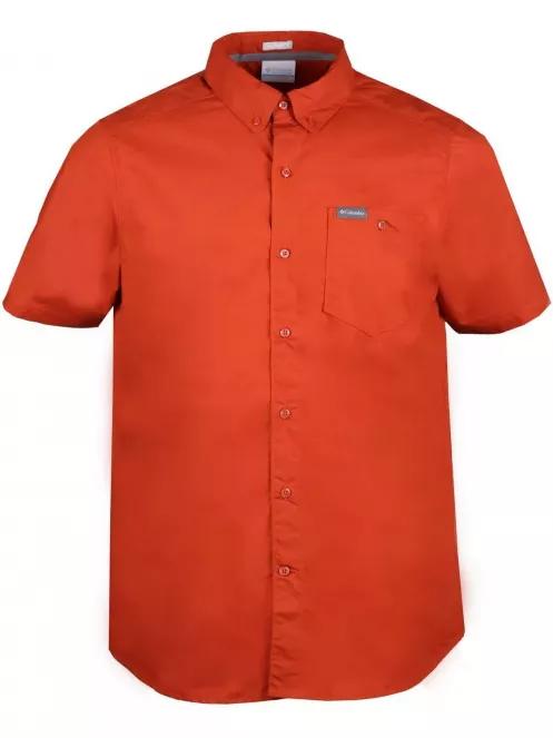 Columbia Brentyn Trail II SS Shirt férfi rövid ujjú ing narancssárga színben 2