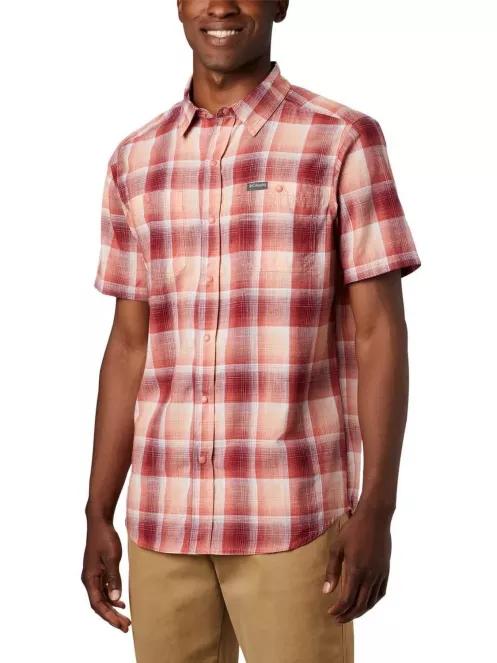 Columbia Leadville Ridge SS Shirt II férfi rövid ujjú ing piros színben 2