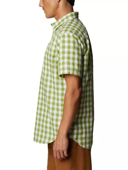 Columbia Brentyn Trail SS Seersucker Shirt férfi rövid ujjú ing zöld színben 3
