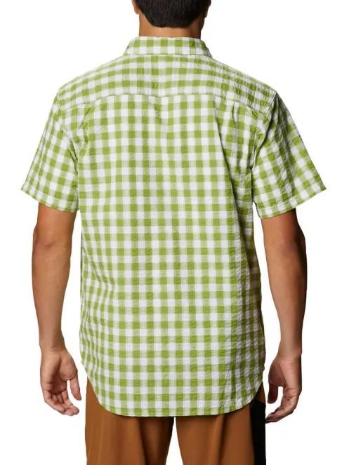 Columbia Brentyn Trail SS Seersucker Shirt férfi rövid ujjú ing zöld színben 4