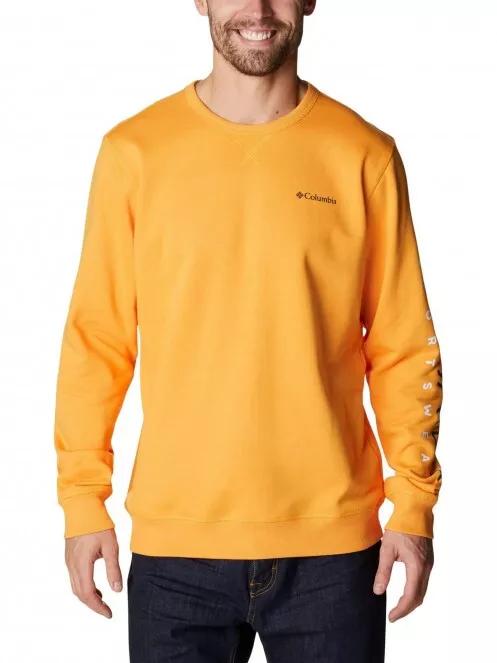 Columbia M Columbia Logo Fleece Crew férfi pulóver sárga színben 2