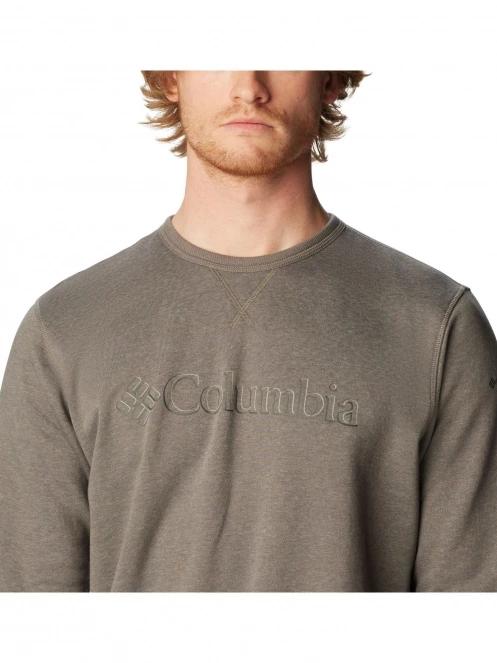 Columbia M Columbia Logo Fleece Crew férfi pulóver szürke színben 5