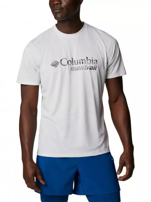 Columbia Trinity Trail Graphic Tee férfi rövid ujjú sport póló fehér színben 2
