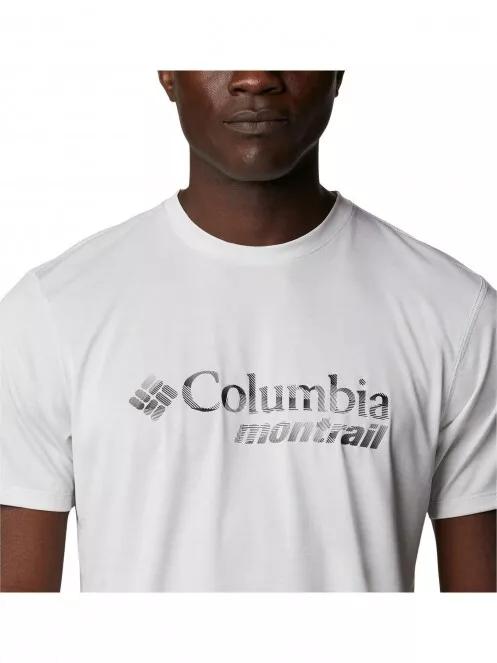 Columbia Trinity Trail Graphic Tee férfi rövid ujjú sport póló fehér színben 5