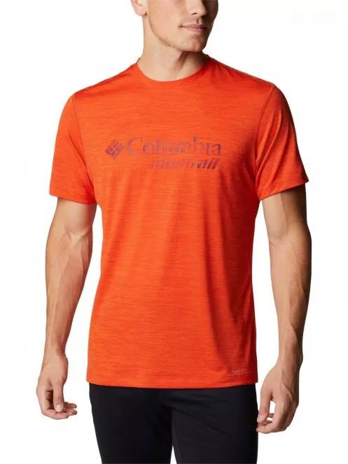 Columbia Trinity Trail Graphic Tee férfi rövid ujjú sport póló narancssárga színben 2