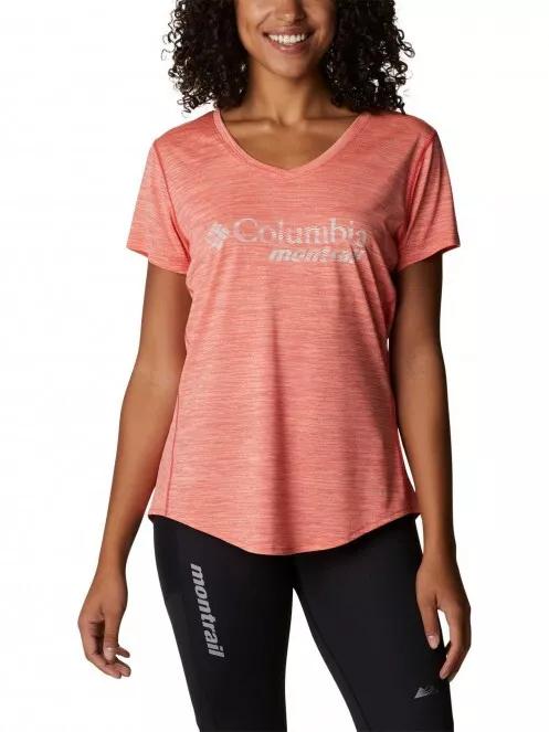 Columbia W Trinity Trail II Graphic női rövid ujjú sport póló piros színben 2