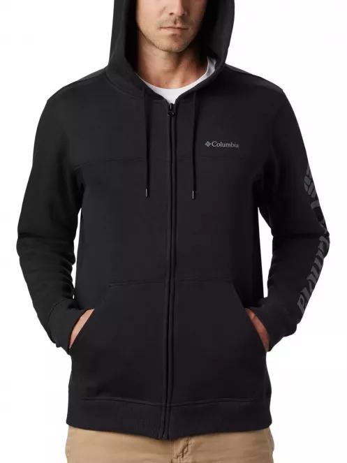 Columbia M Columbia Logo Fleece FZ férfi kapucnis pulóver fekete színben 6