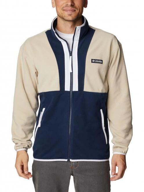 Columbia Back Bowl Fleece Lightweight férfi polár pulóver homok színben 2