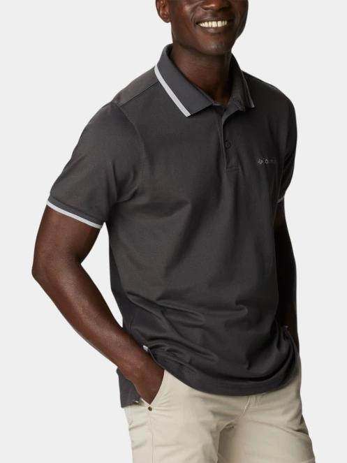 Columbia Cove Dome Butte Solid Pique Polo férfi galléros póló szürke színben 5